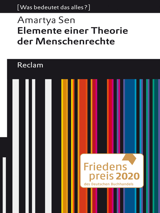 Title details for Elemente einer Theorie der Menschenrechte by Amartya Sen - Available